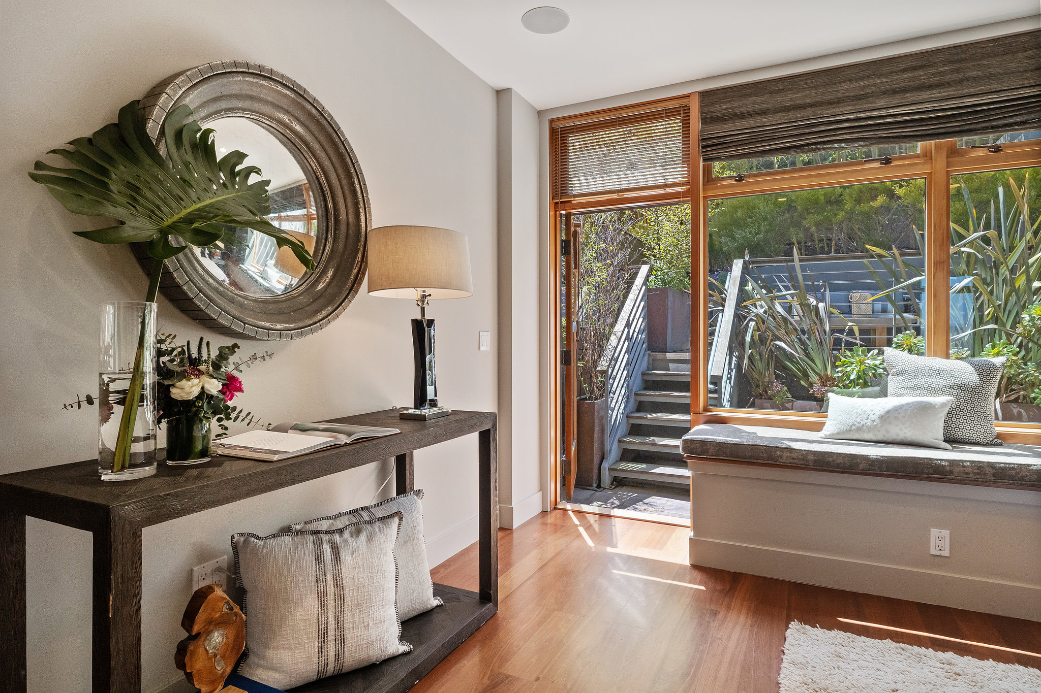 Bay Area Luxury Home - Master Bedroom Mirror and Glass Door